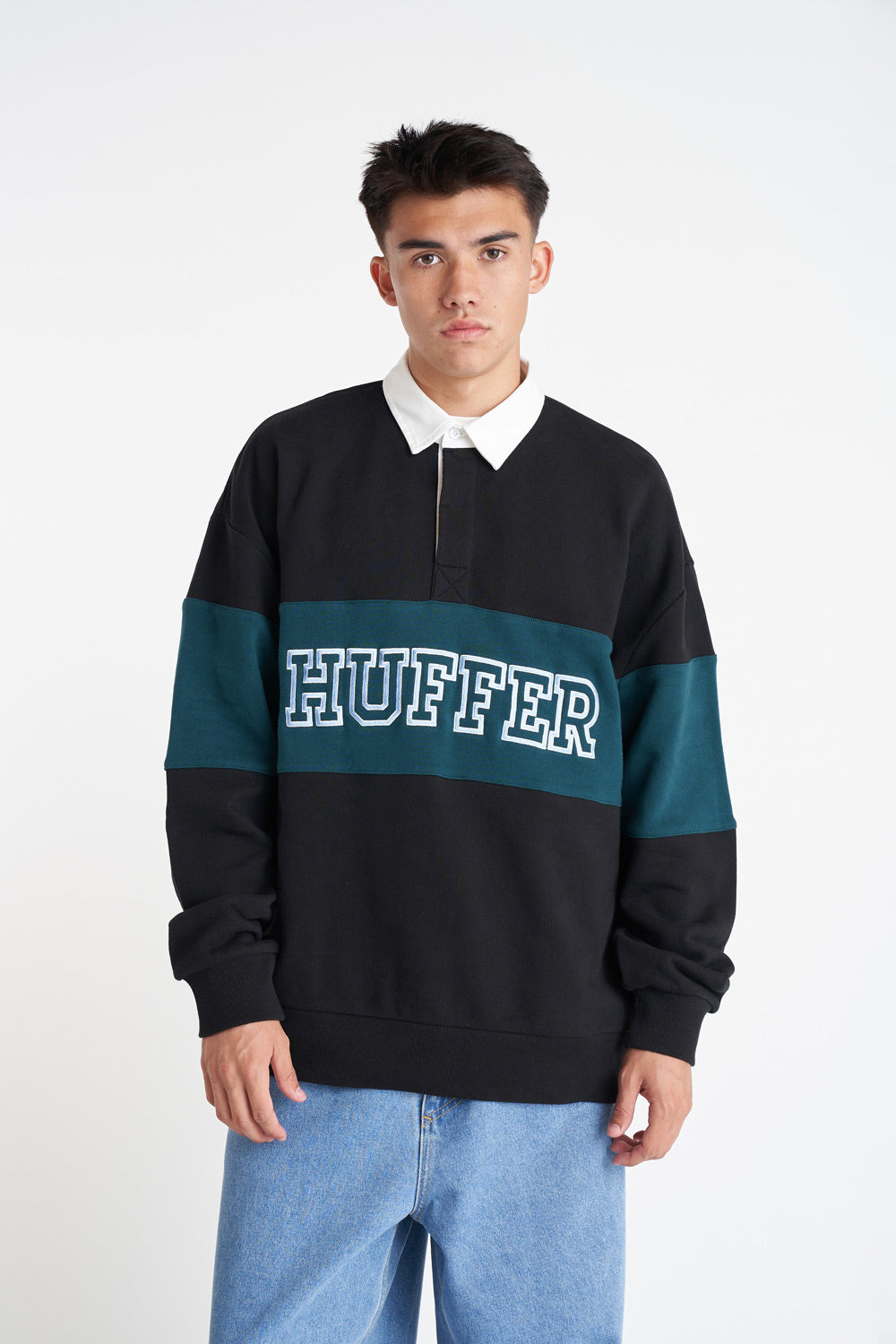 Huffer Grand Rugby Crew Black