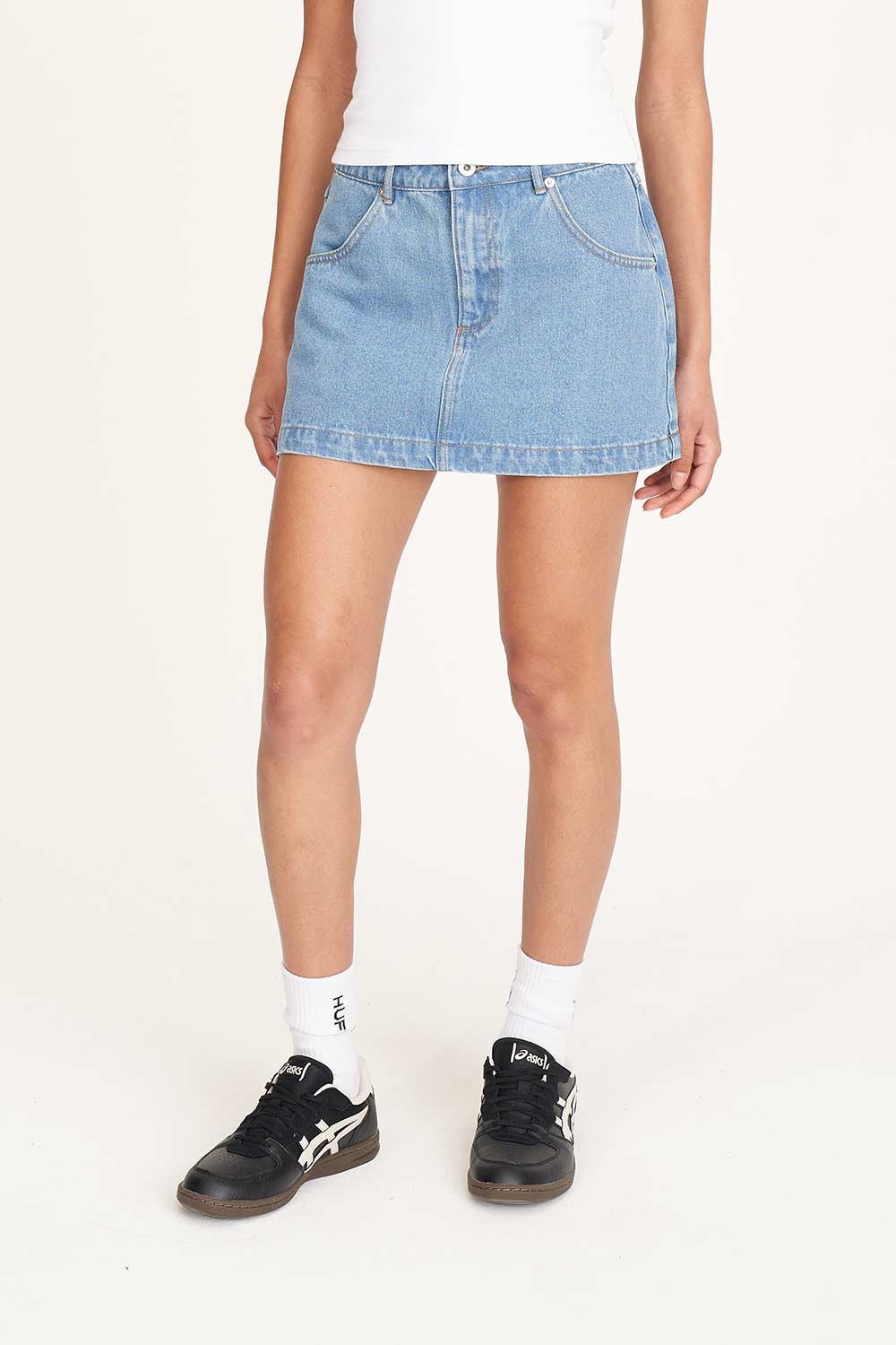 Huffer Denim Mini Skirt