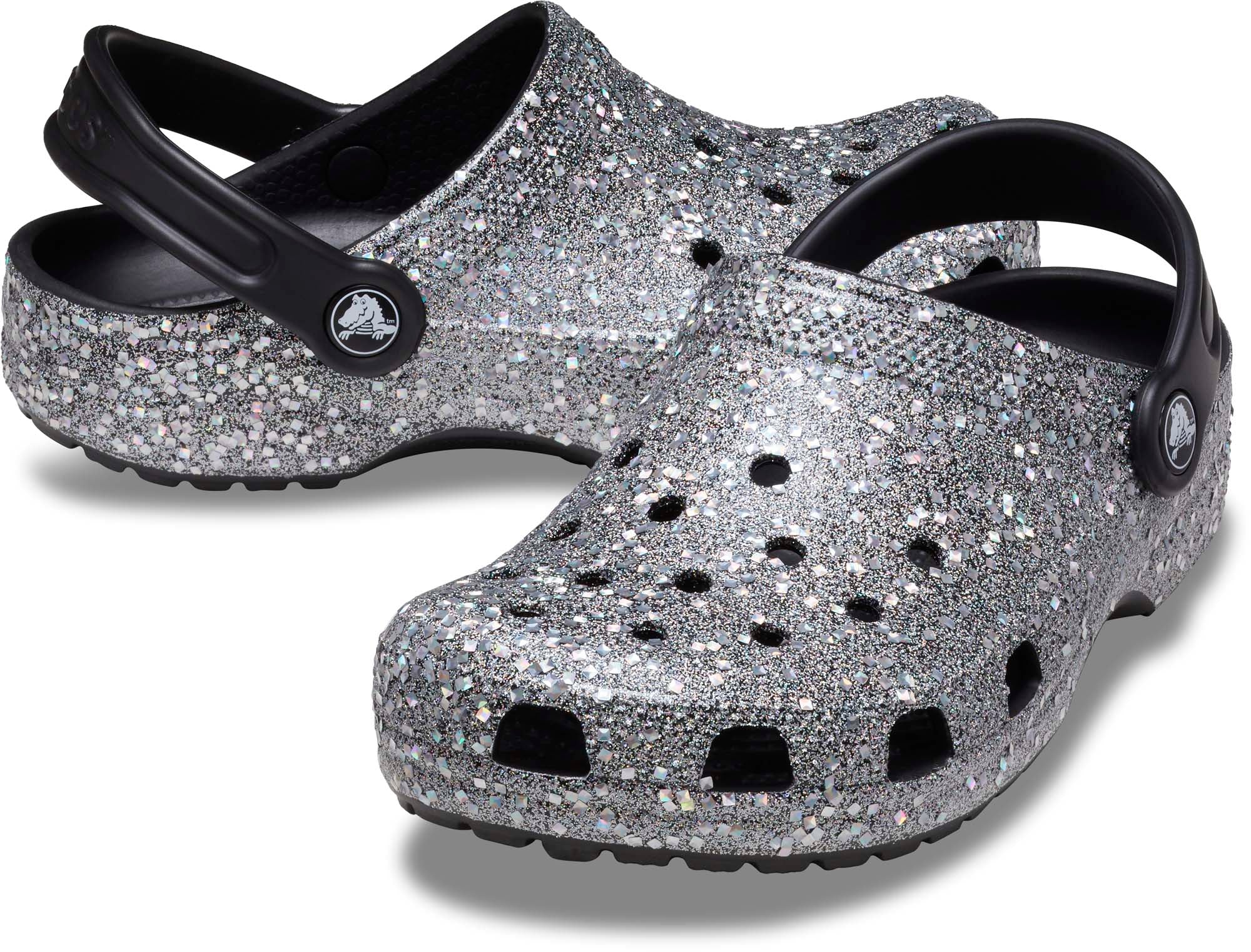 Glitter crocs clearance