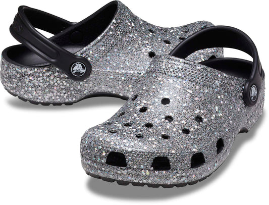 Classic Glitter Crocs Black