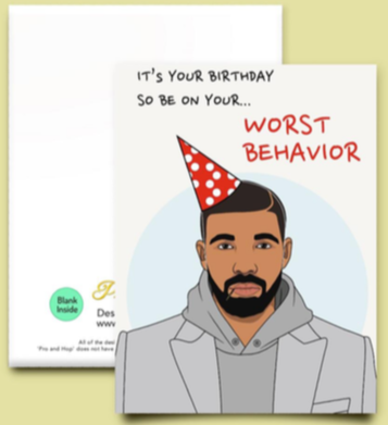 Pro & Hop Drake Greeting Card