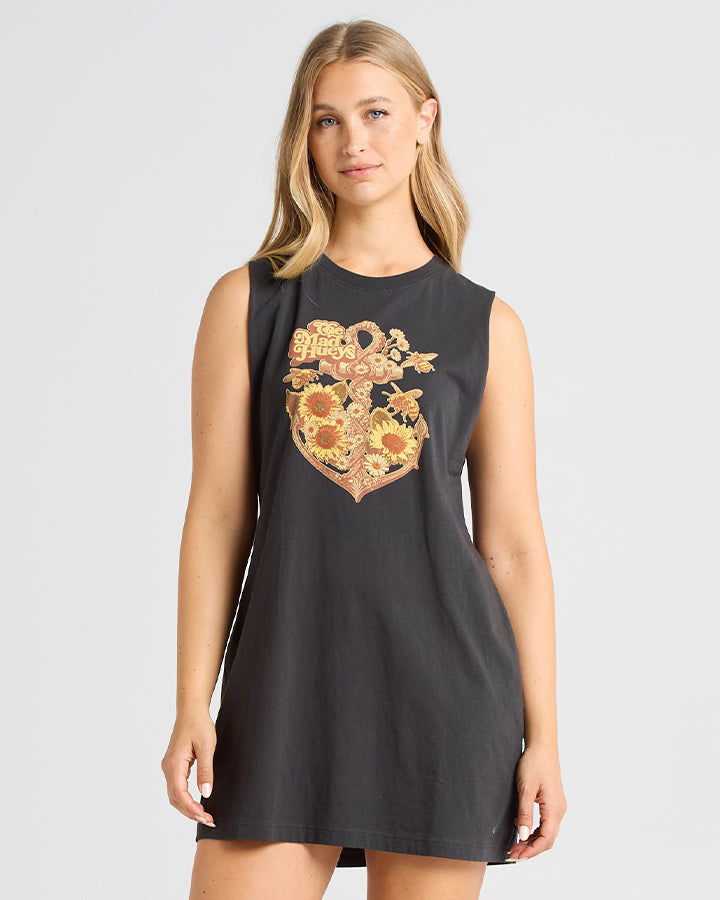 The Mad Hueys Sunflower Anchor Muscle Dress