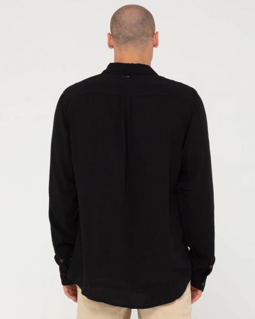 Rusty Razor Long Sleeve Rayon Shirt