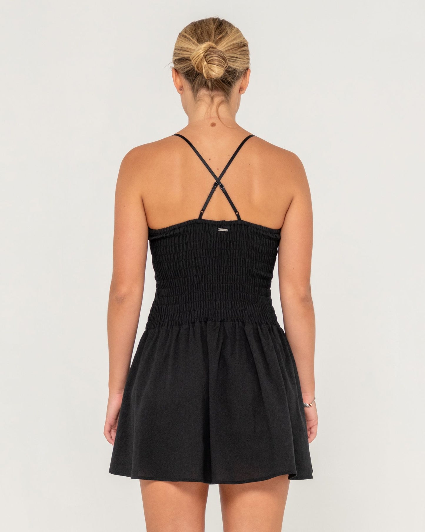 Rusty Mimi Smocked Mini Dress