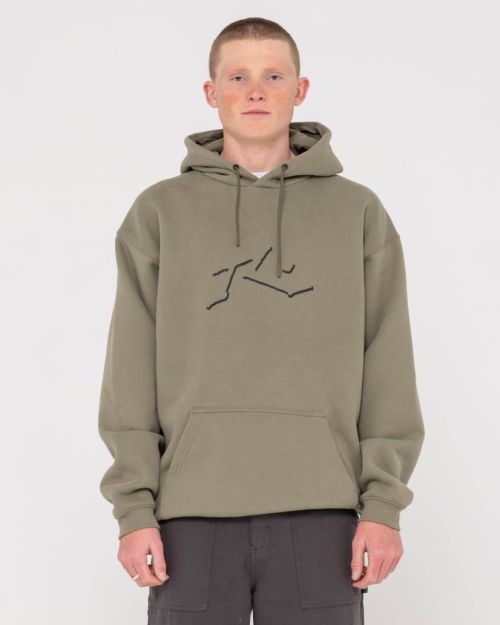 Rusty Shadow R Relaxed Super Fleece Hoodie