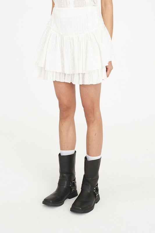 Huffer Broderie Ruffle Skirt